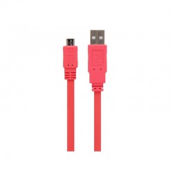 USB / Micro USB laidas 30cm (rožinis)