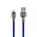 Forever Tornado kabelis USB - Lightning 1,0 m 3A tamsiai mėlynas