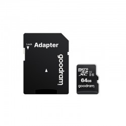 GoodRam atminties kortelė 64GB microSDXC kl. 10 UHS-I 30 / 15 MB/s + adapteris