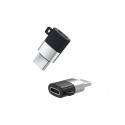XO adapteris NB149-A microUSB – USB-C juodas