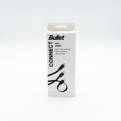 „Bullet“ laidas 3in1 Micro, USB-C, 8PIN